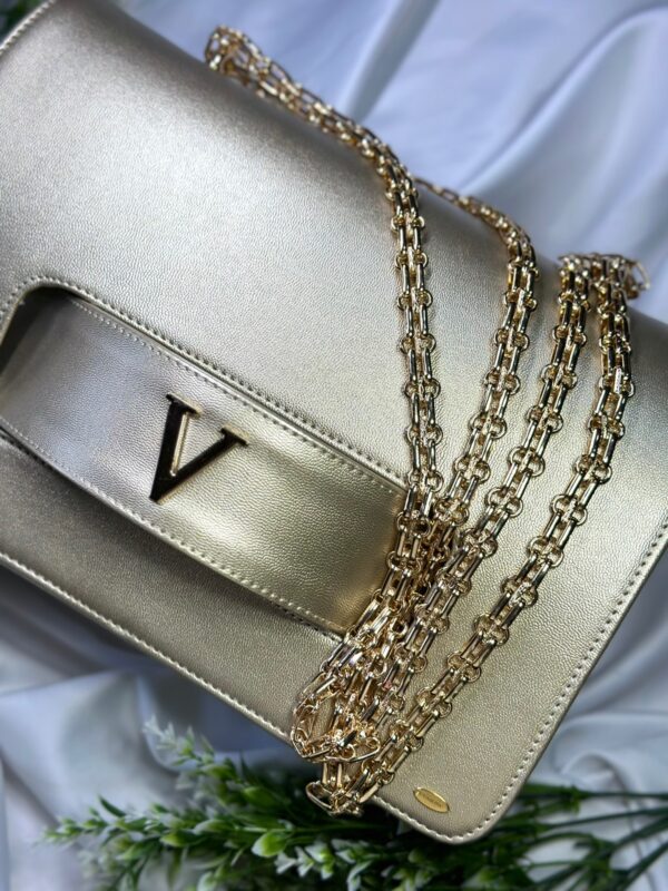Bolsa con Cadena Dorada