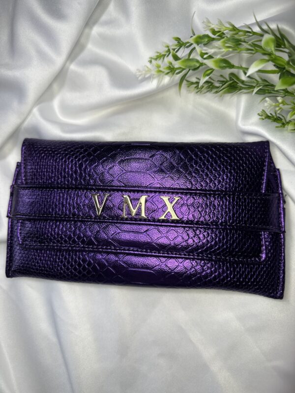Porta Lentes Morado Metálico